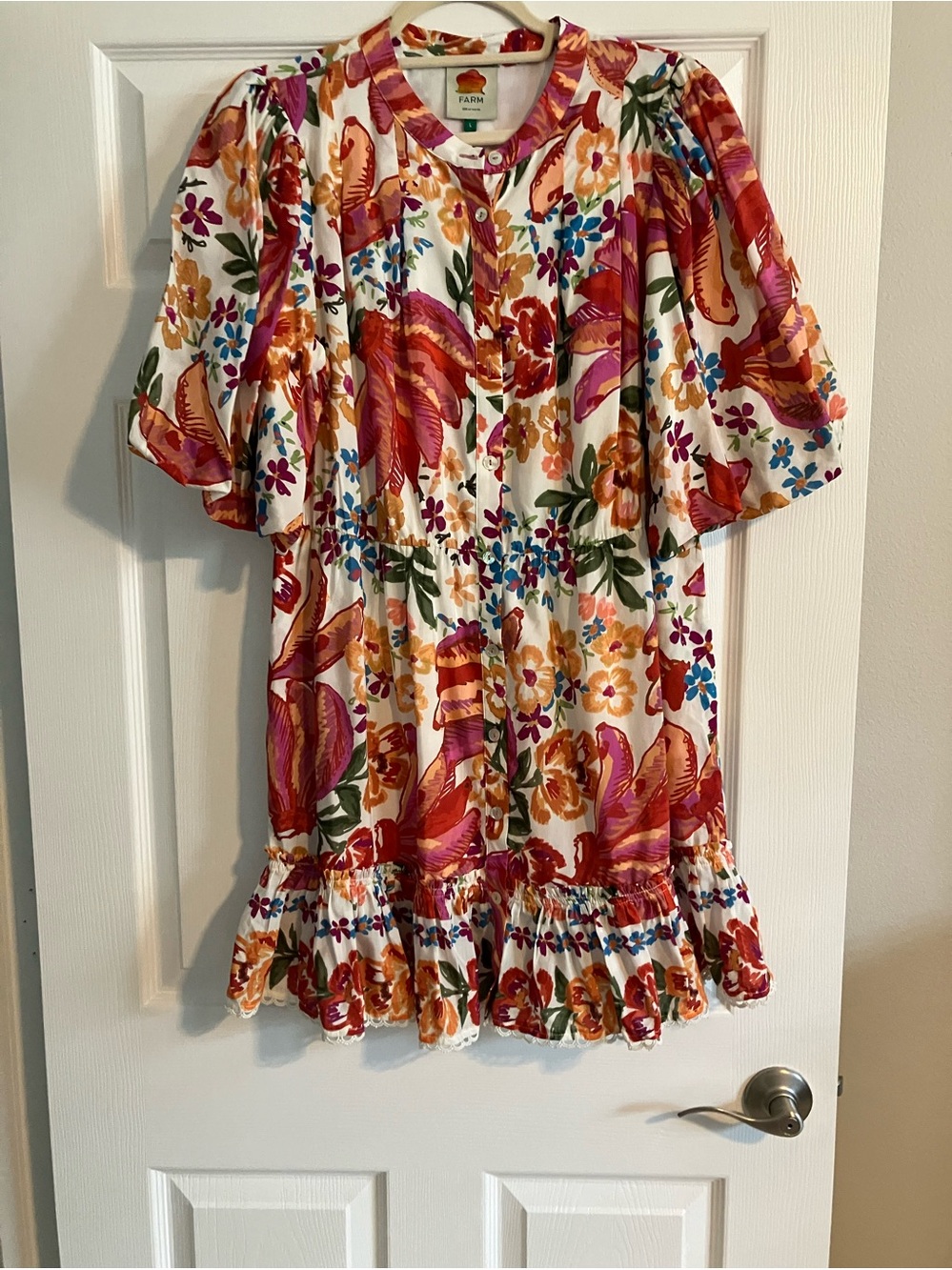 Farm Rio Puff-Sleeve Mini Dress - Picture 3 of 7